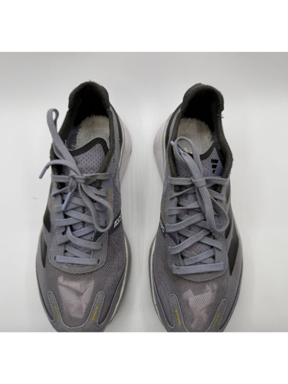 Adidas Adizero Boston 11 Running Sneakers Women's Size 7.5 Silver Violet/Black - Picture 3 of 16